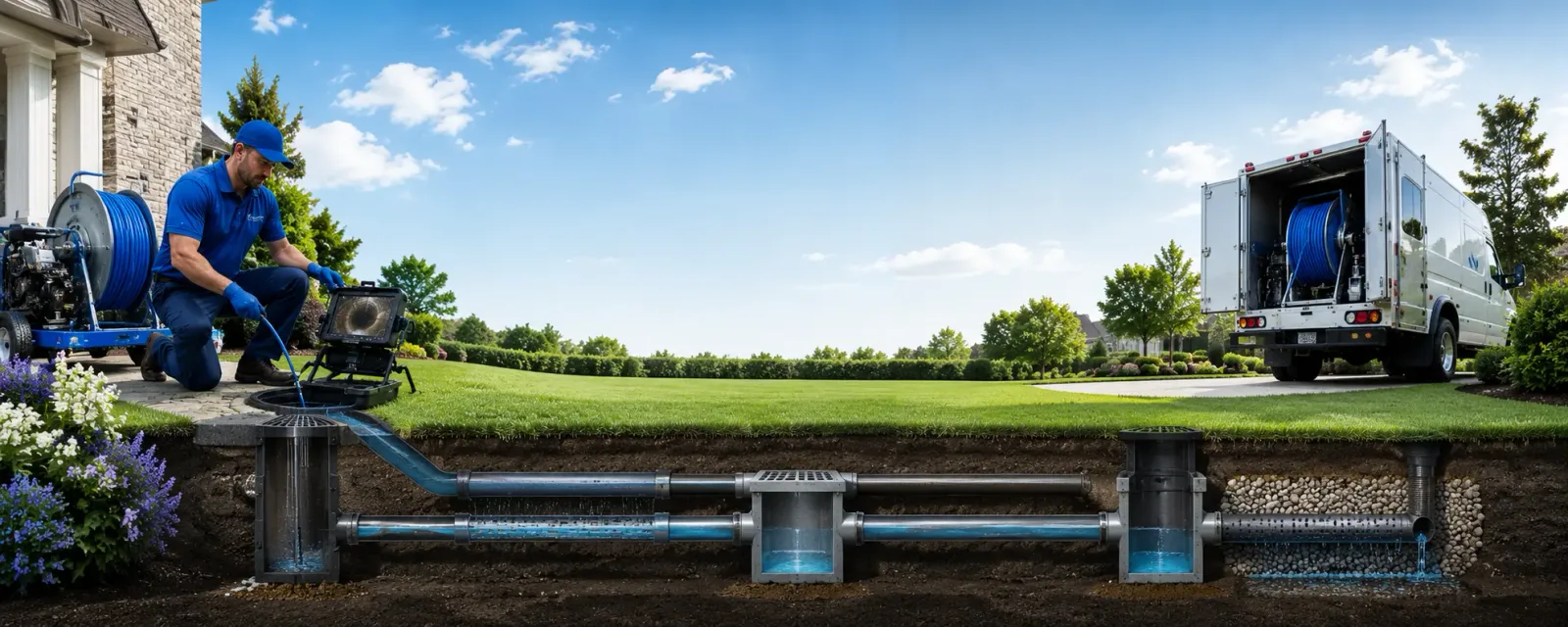 Outdoor drain cleaning information for Ray, MI